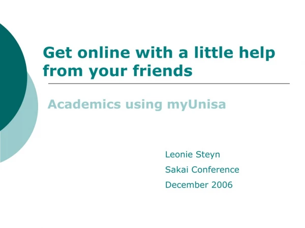 Get online with a little help from your friends