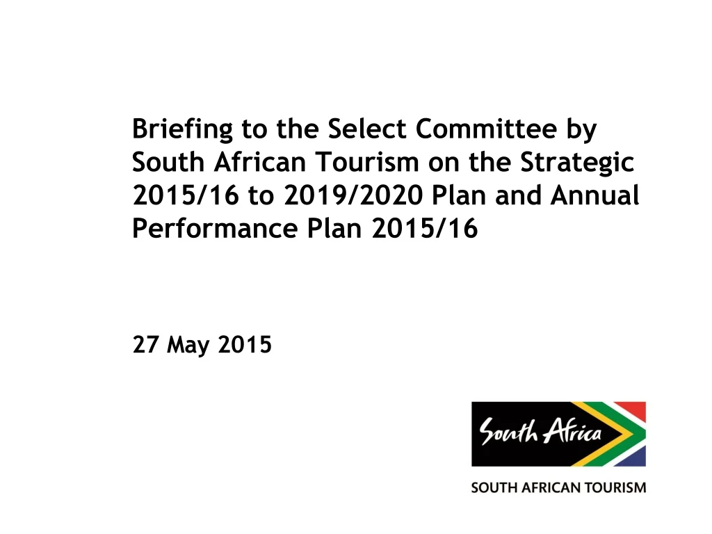 briefing to the select committee by south african