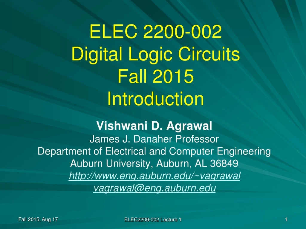 elec 2200 002 digital logic circuits fall 2015 introduction