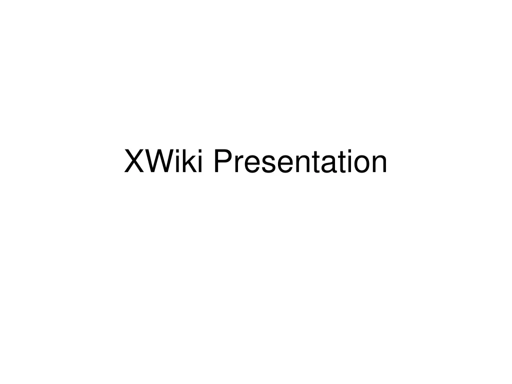 xwiki presentation