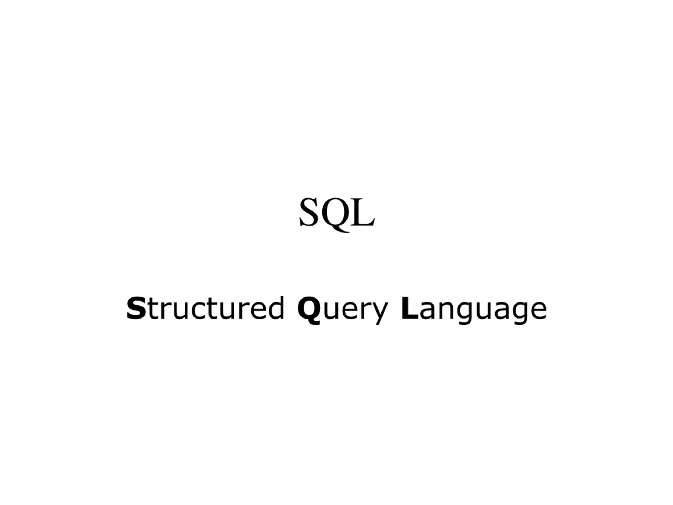 SQL - slide 1