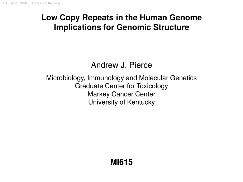 low copy repeats in the human genome implications