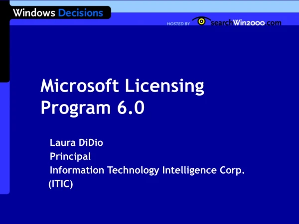 Microsoft Licensing Program 6.0