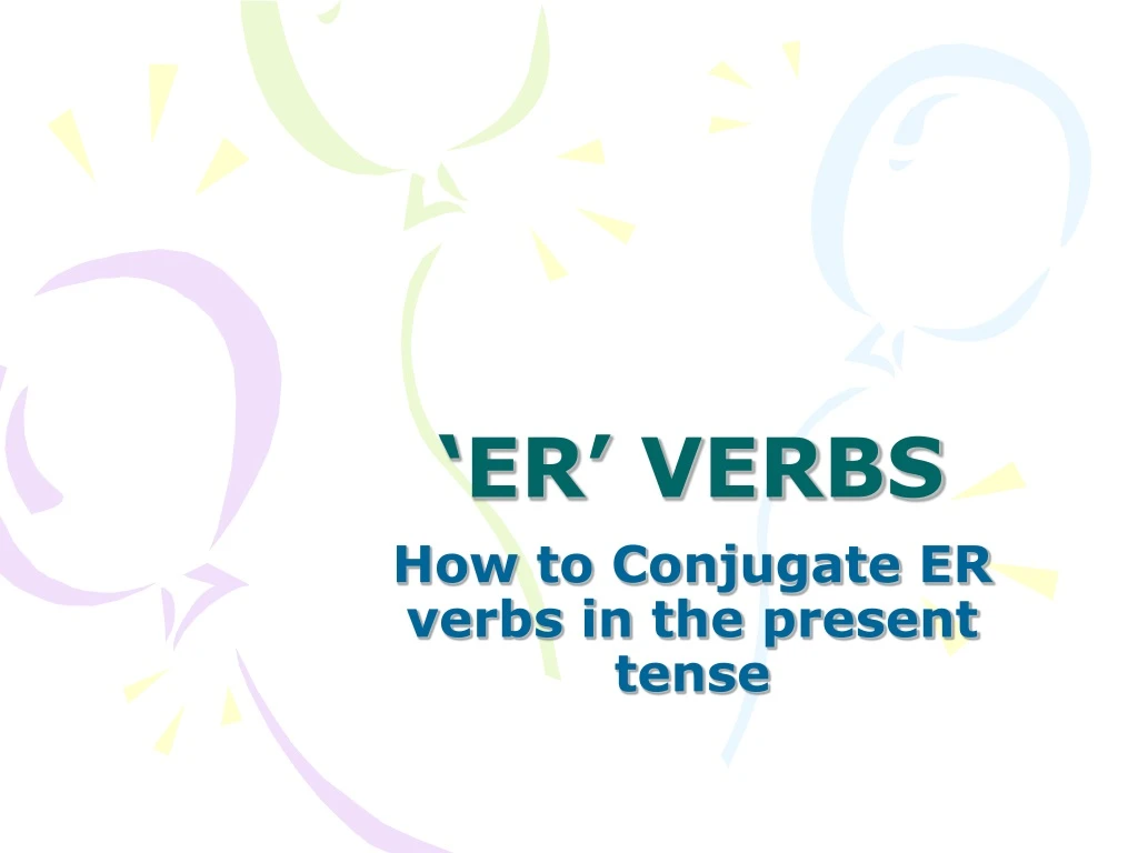 er verbs