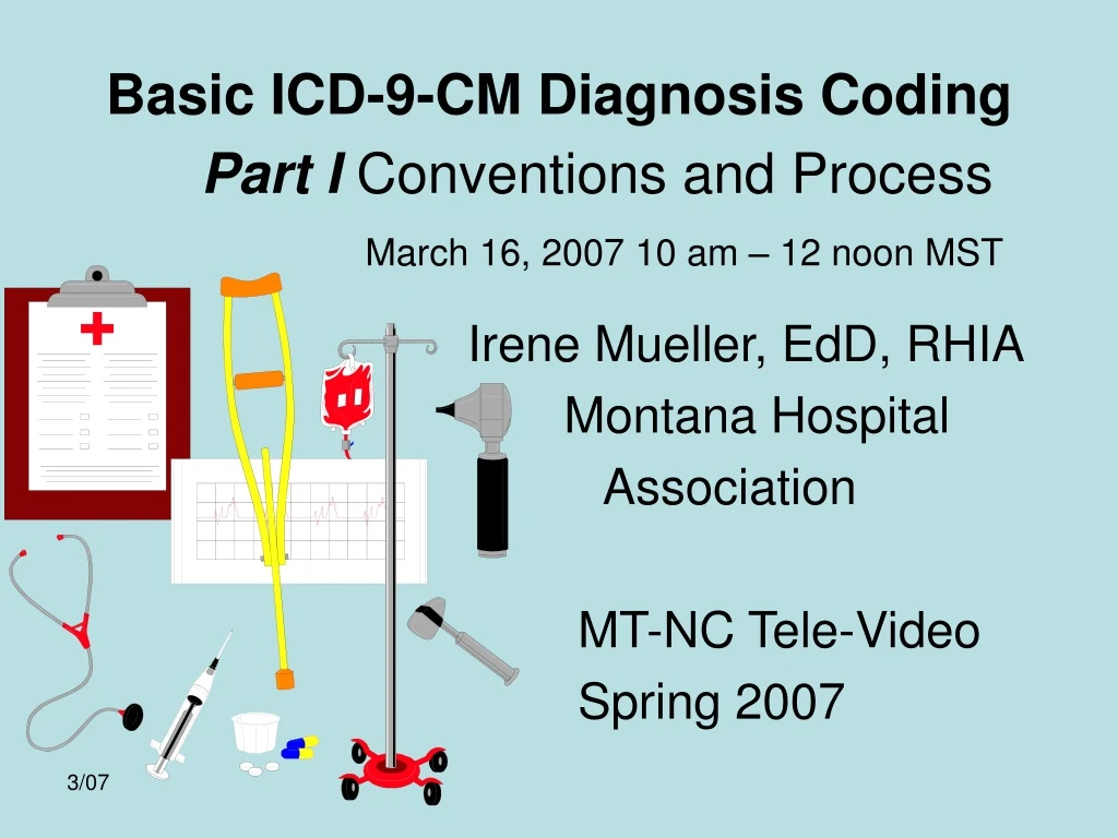 basic icd 9 cm diagnosis coding part i conventions and process