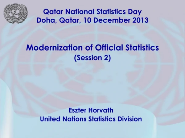 Eszter  Horvath United Nations Statistics Division