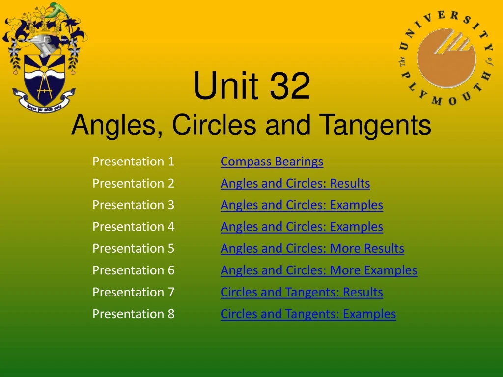 unit 32 angles circles and tangents