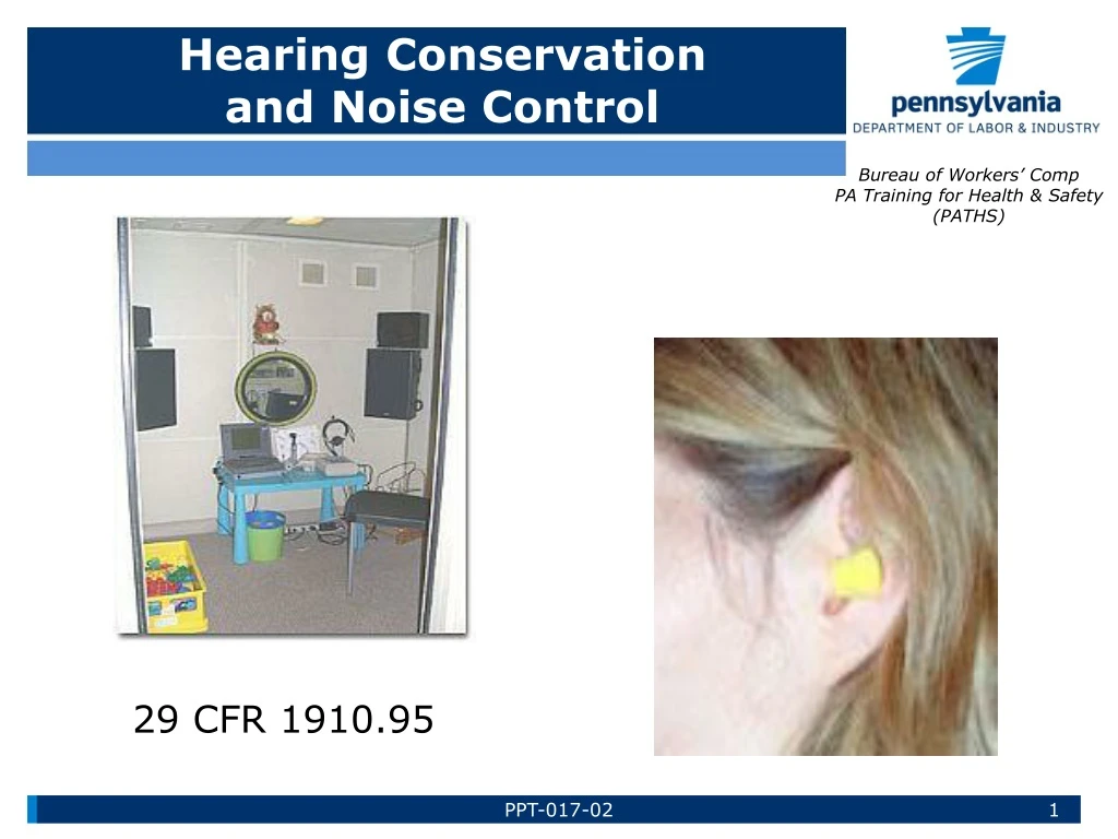 hearing conservation and noise control