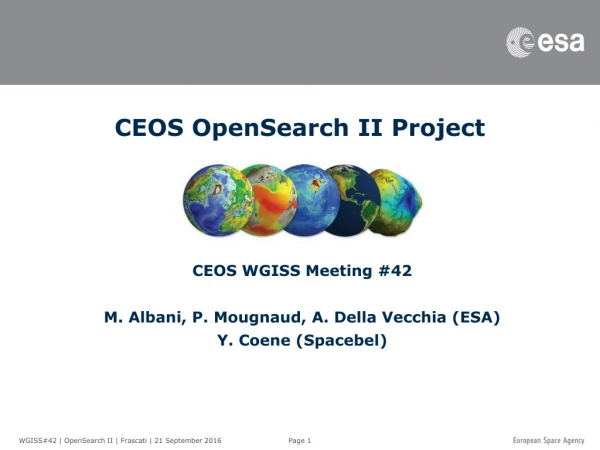 CEOS  OpenSearch  II  Project