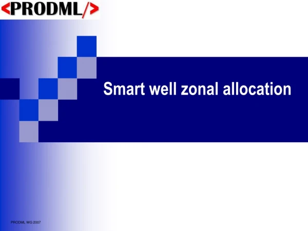 Smart well zonal allocation