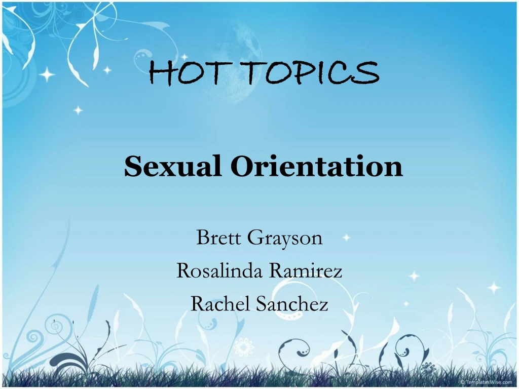 hot topics sexual orientation