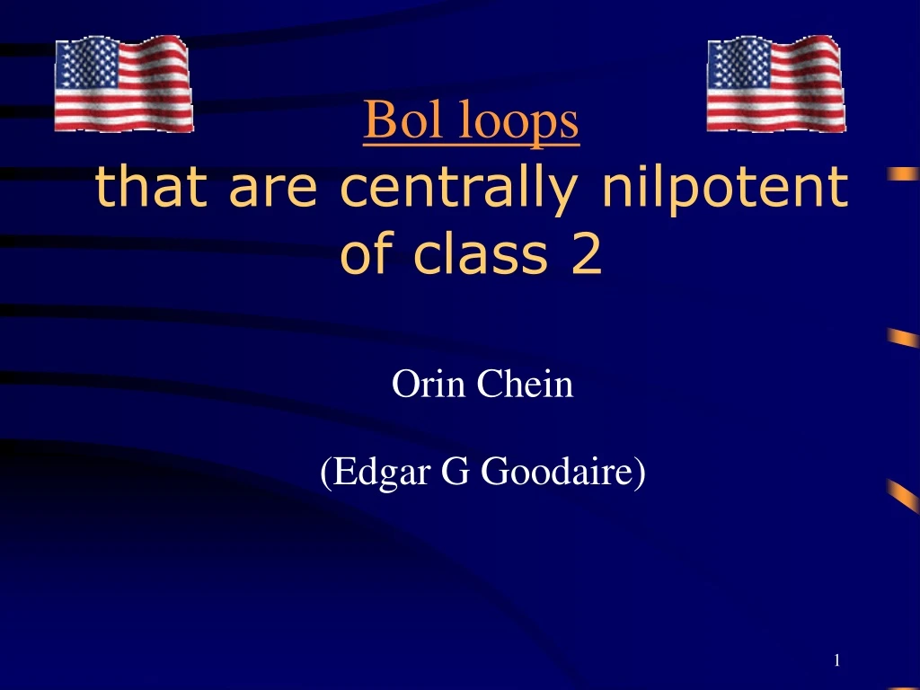 bol loops that are centrally nilpotent of class 2