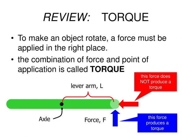 REVIEW:     TORQUE