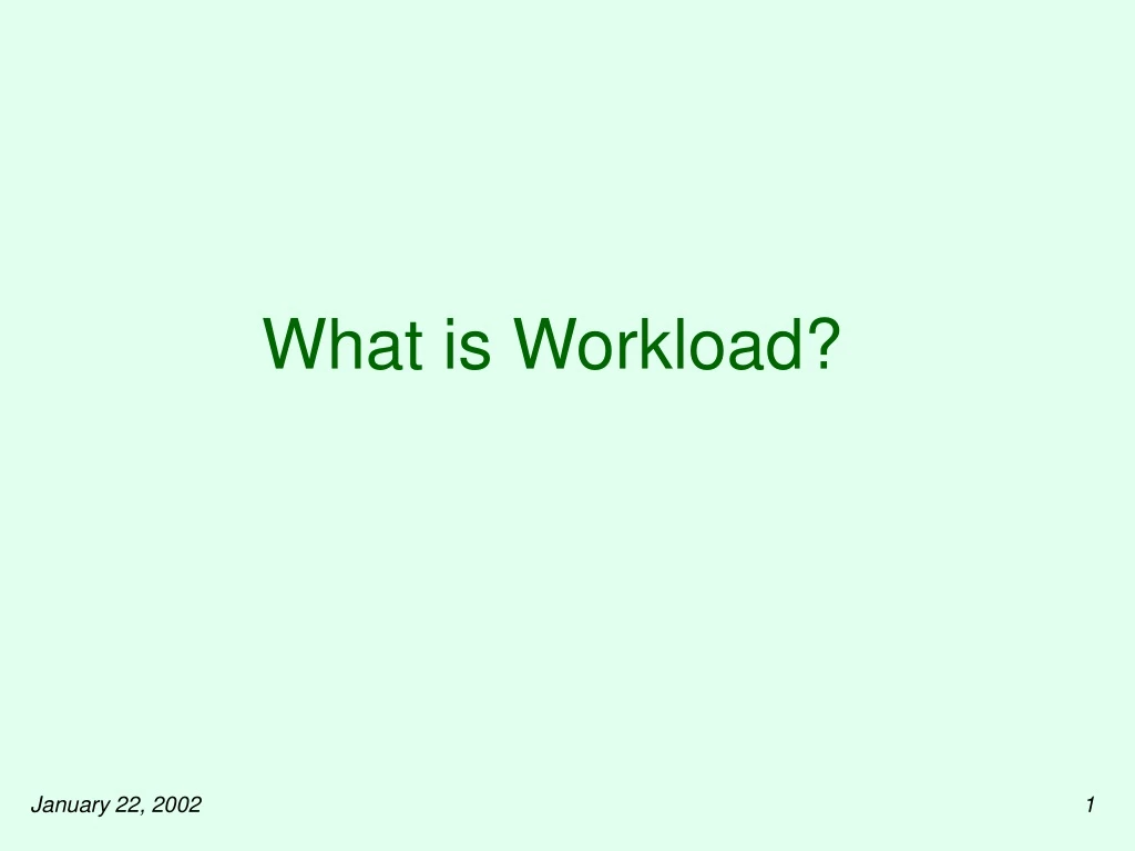 what is workload