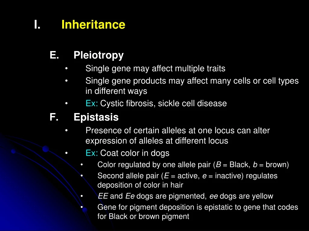 inheritance pleiotropy single gene may affect