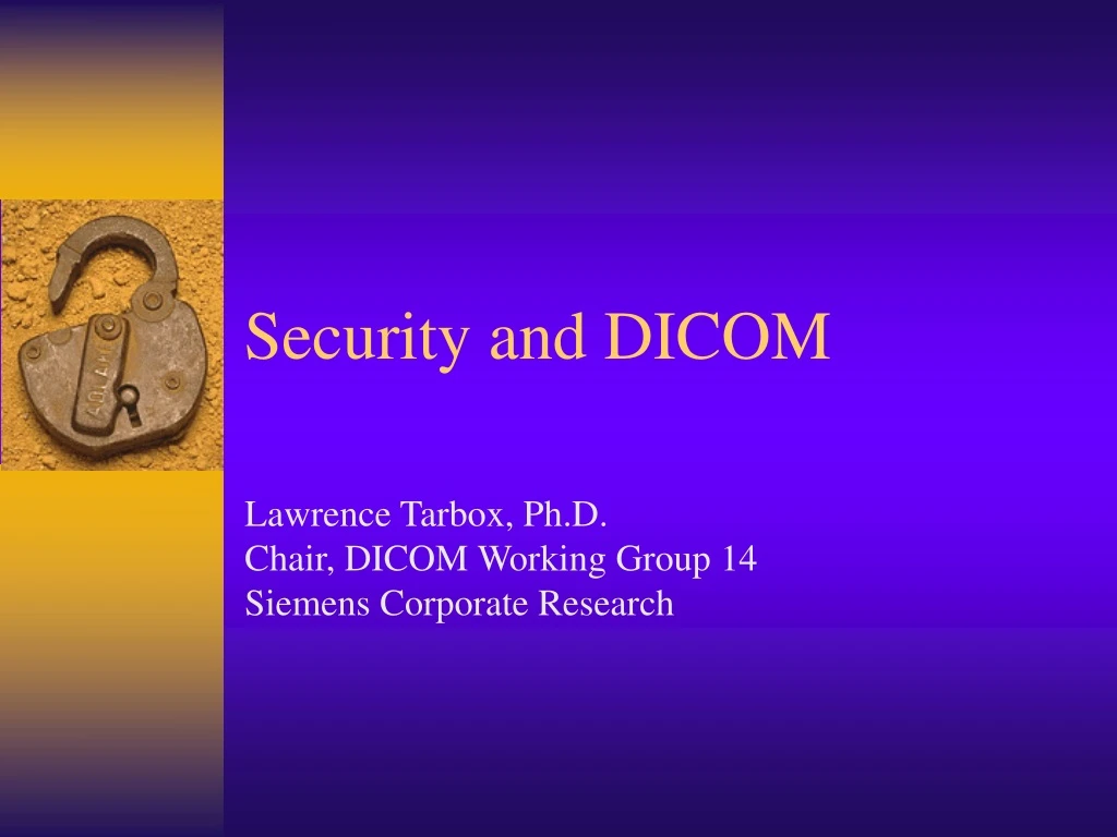 security and dicom