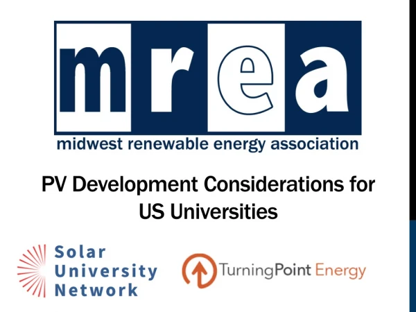 PV Development Considerations for US Universities