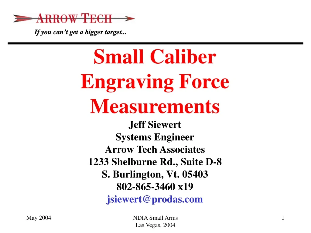 small caliber engraving force measurements jeff