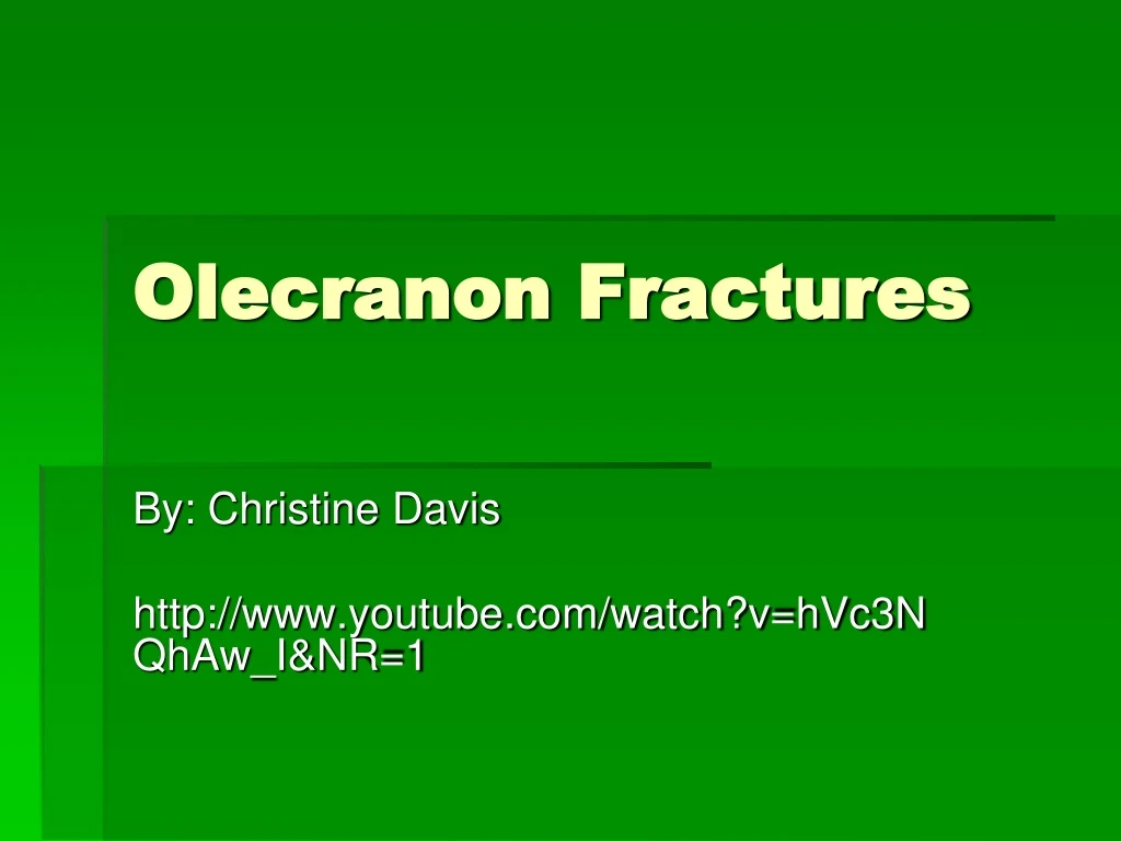 olecranon fractures