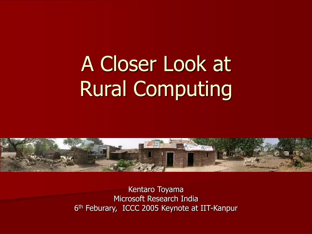 a closer look at rural computing