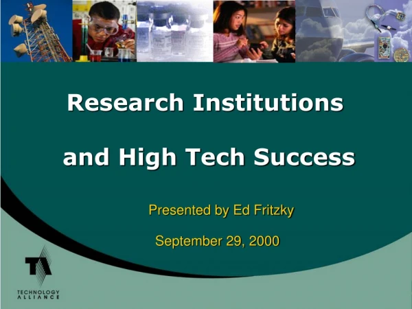 Research Institutions  and High Tech Success