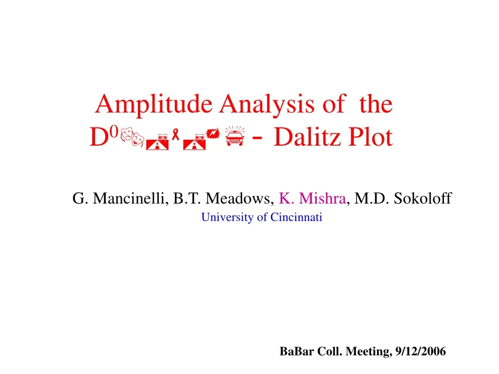 amplitude analysis of the d 0 dalitz plot