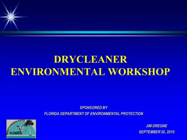 DRYCLEANER ENVIRONMENTAL WORKSHOP