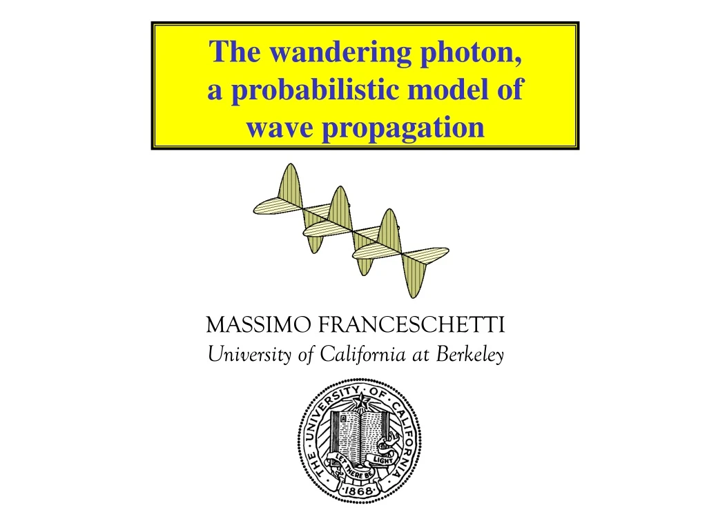 the wandering photon a probabilistic model