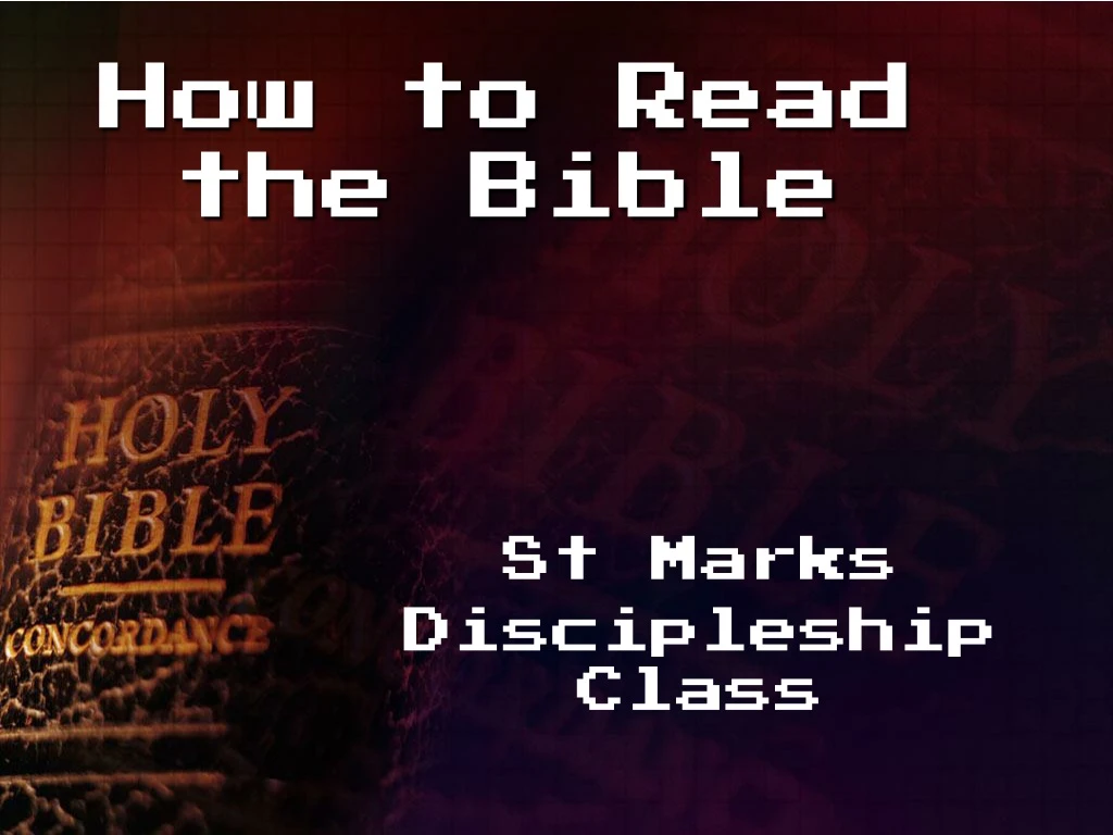 how to read the bible