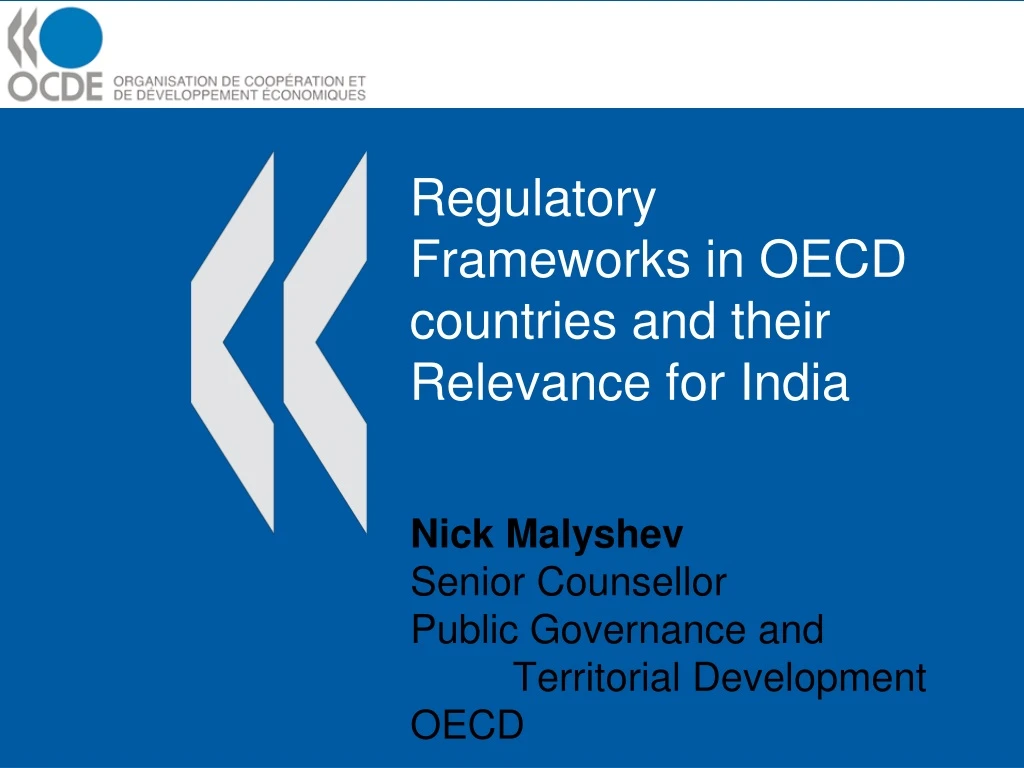 regulatory frameworks in oecd countries and their relevance for india