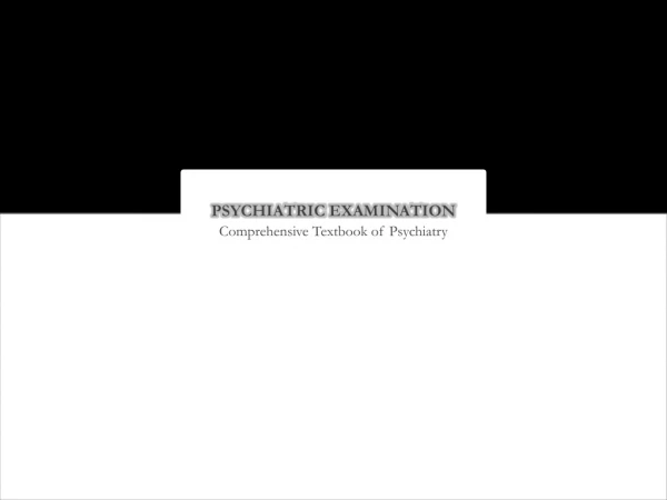 Comprehensive Textbook of Psychiatry