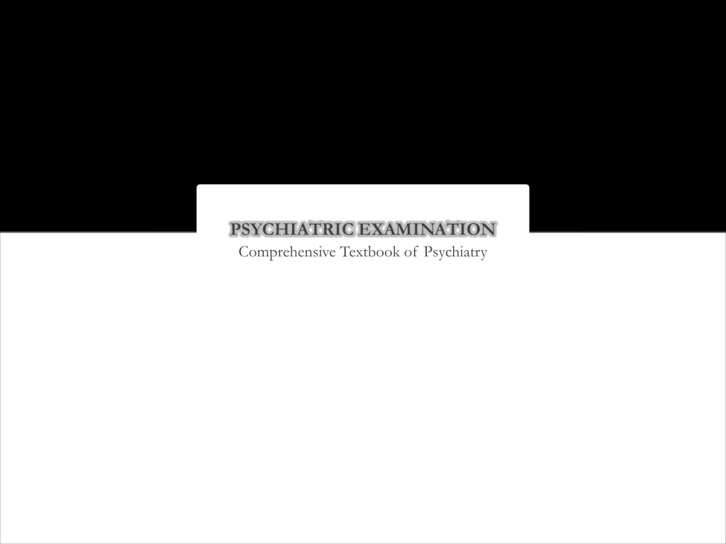 comprehensive textbook of psychiatry