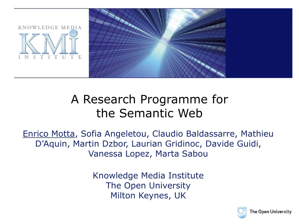 a research programme for the semantic web