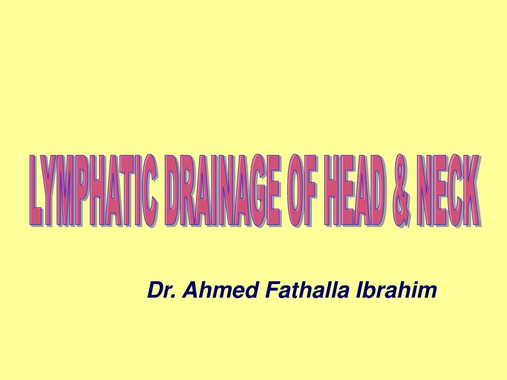 lymphatic drainage of head neck