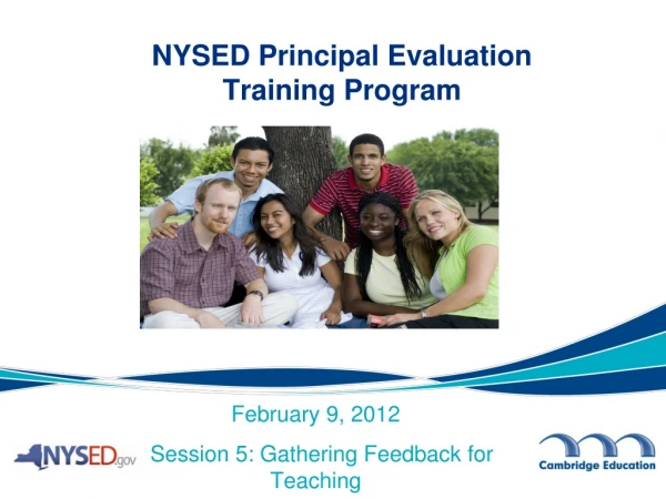 NYSED Principal Evaluation  Training Program