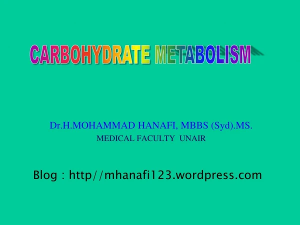 Dr.H.MOHAMMAD HANAFI, MBBS (Syd).MS. MEDICAL FACULTY  UNAIR
