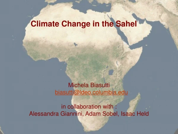 Climate Change in the Sahel