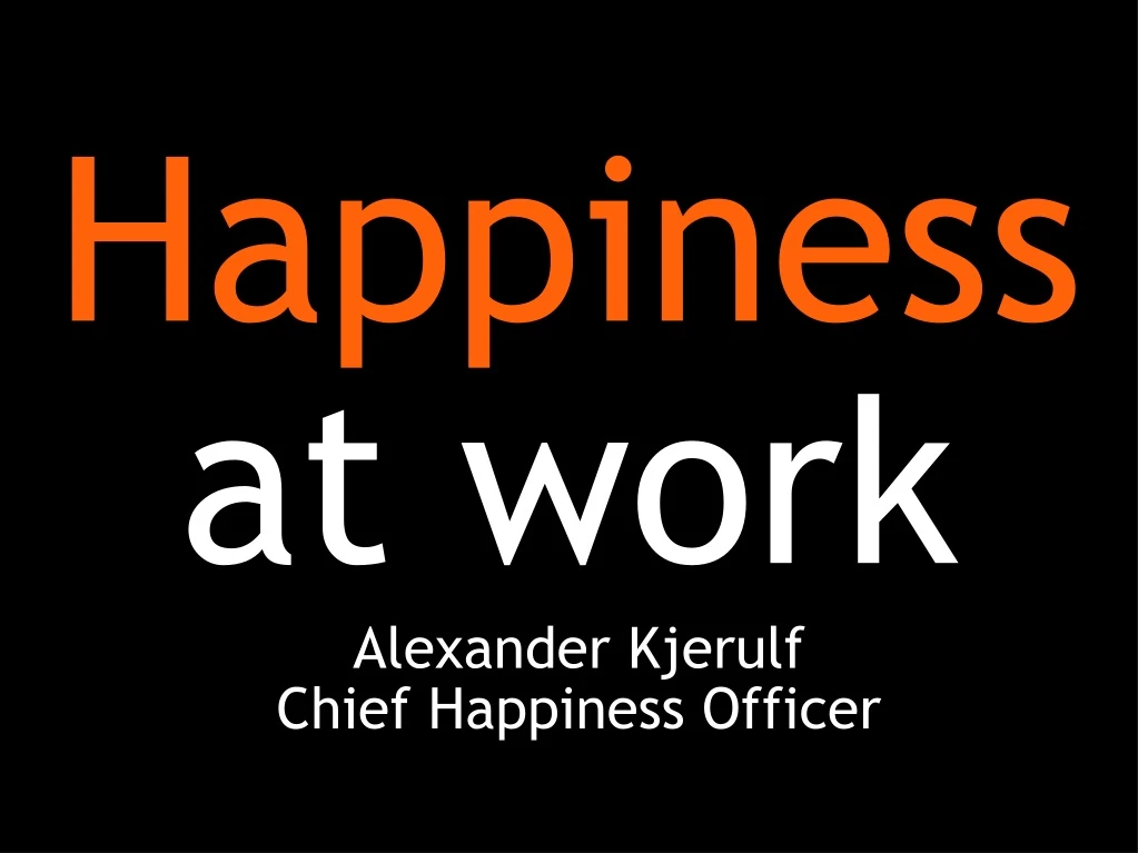 happiness at work