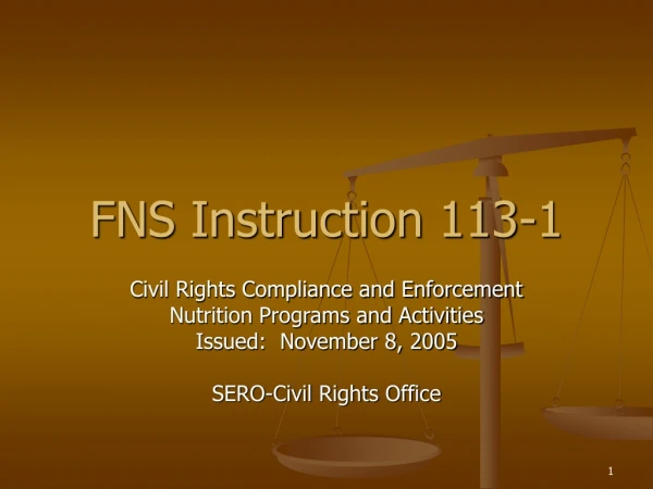 FNS Instruction 113-1