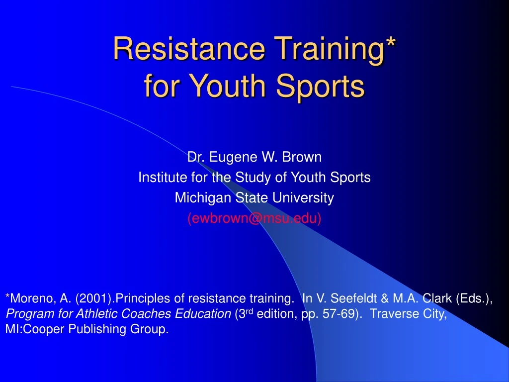 resistance training for youth sports
