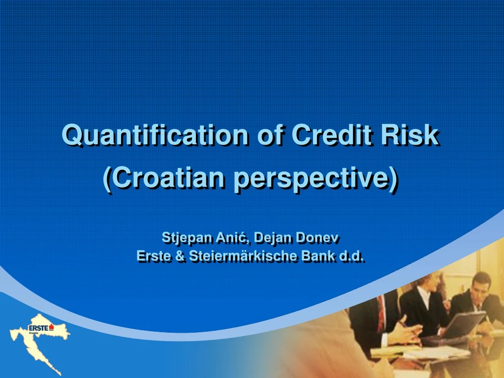 quantification of credit risk croatian perspective