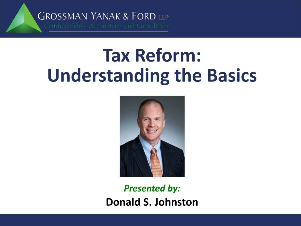 tax reform understanding the basics