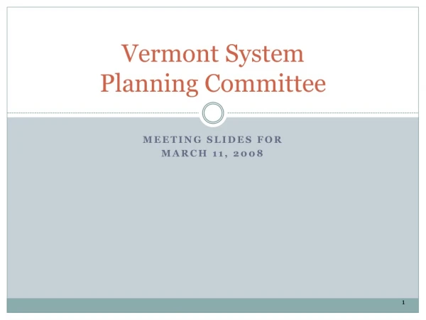 Vermont System Planning Committee