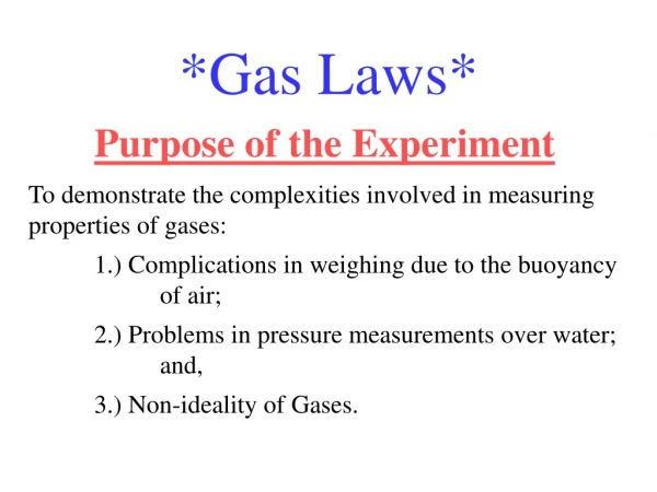 *Gas Laws*