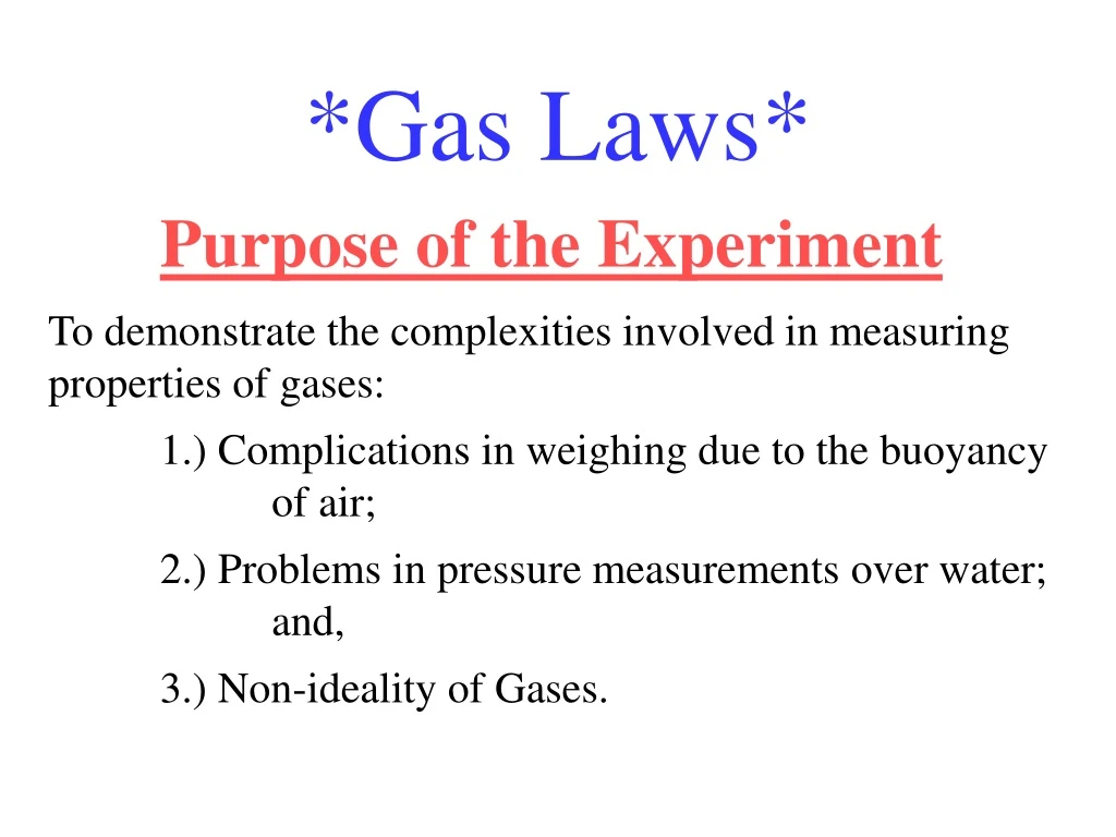 gas laws