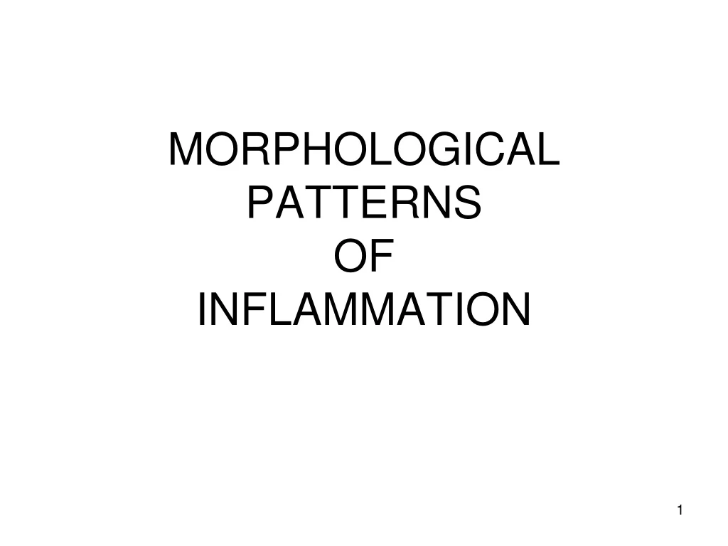 morphological patterns of inflammation