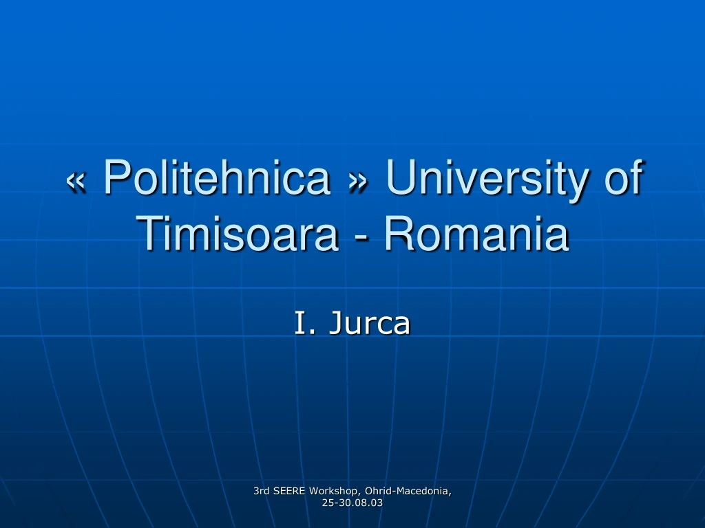 politehnica university of timisoara romania