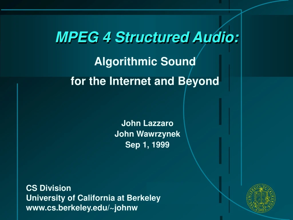 mpeg 4 structured audio