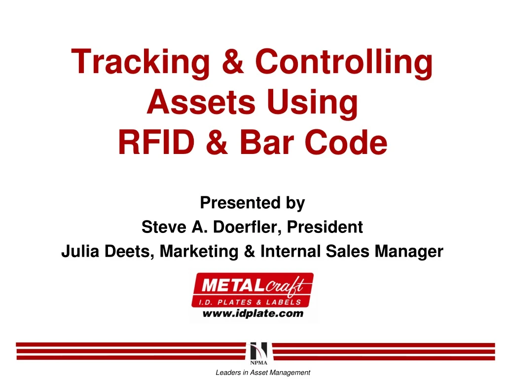 tracking controlling assets using rfid bar code