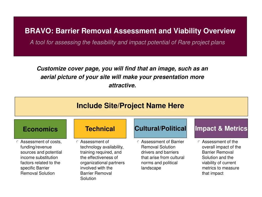 bravo barrier removal assessment and viability overview